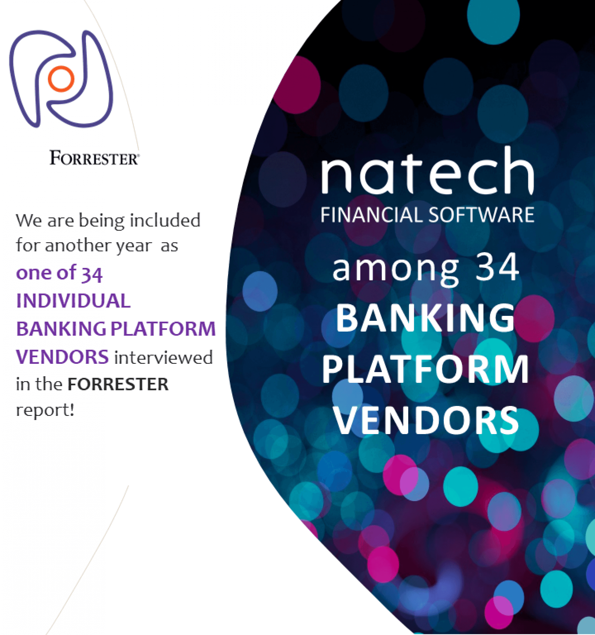 Natech news: Natech among 34 banking platform vendors
